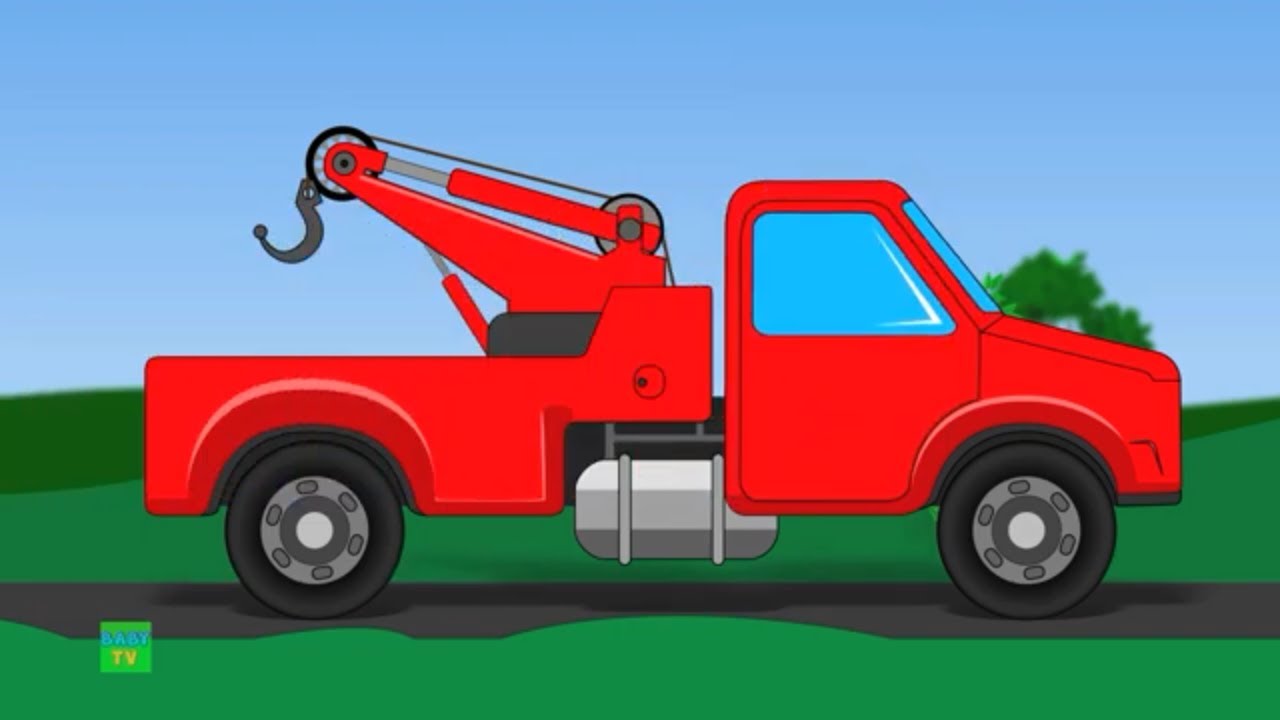 Red Tow Truck Formation & Uses Street Vehicles Kids Car & Trucks