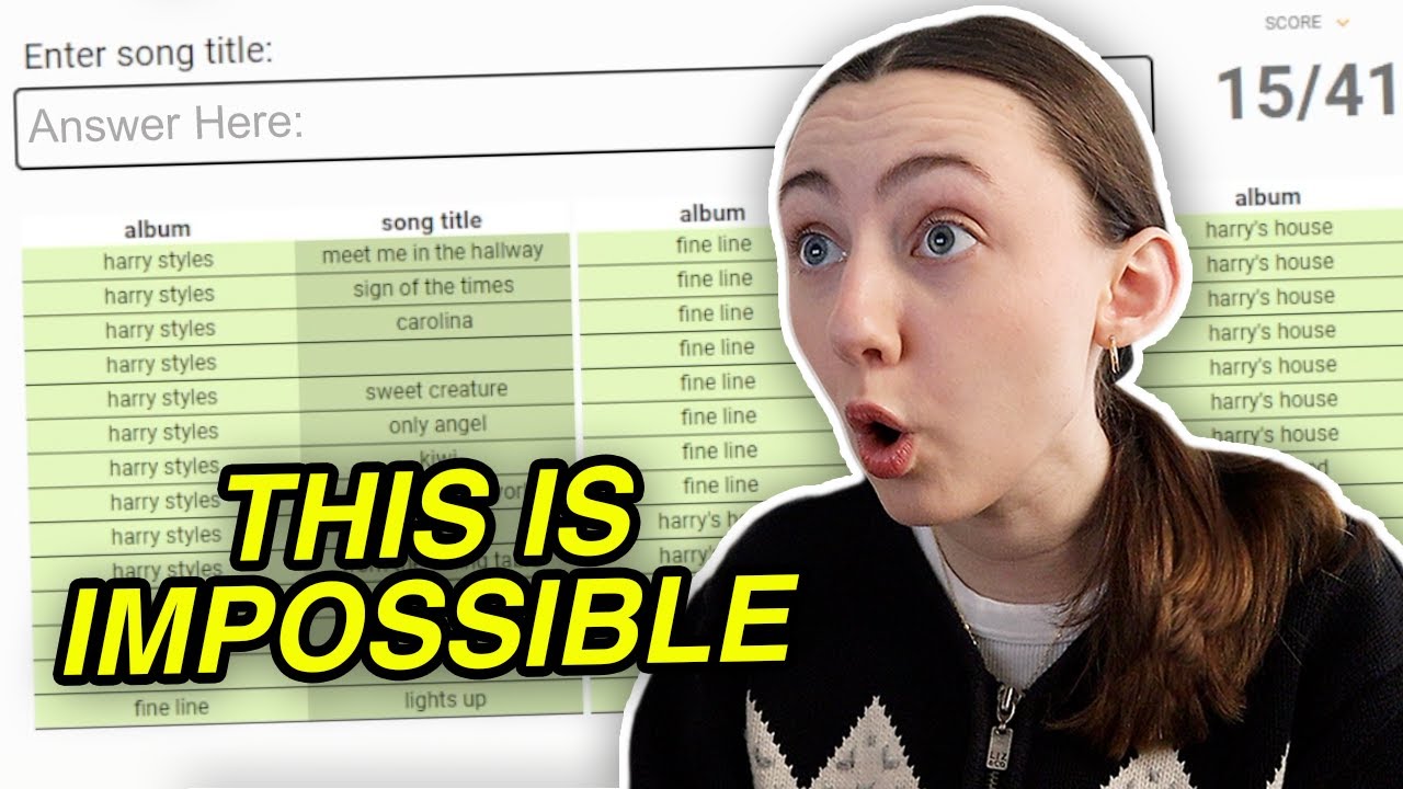 CAN I NAME EVERY HARRY STYLES SONG??