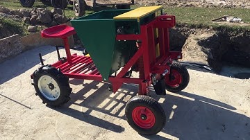 2 rows automatic garlic planter for mini tractor