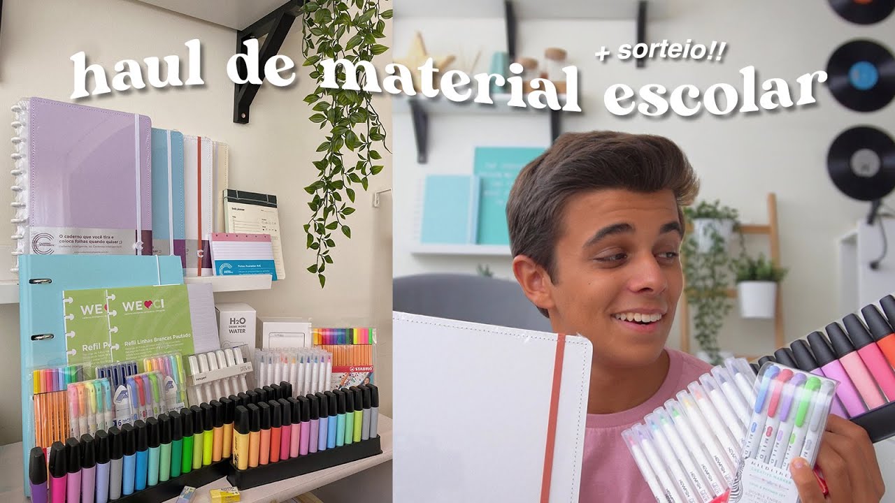 haul + sorteio de material escolar 2021 :) | ep. 1