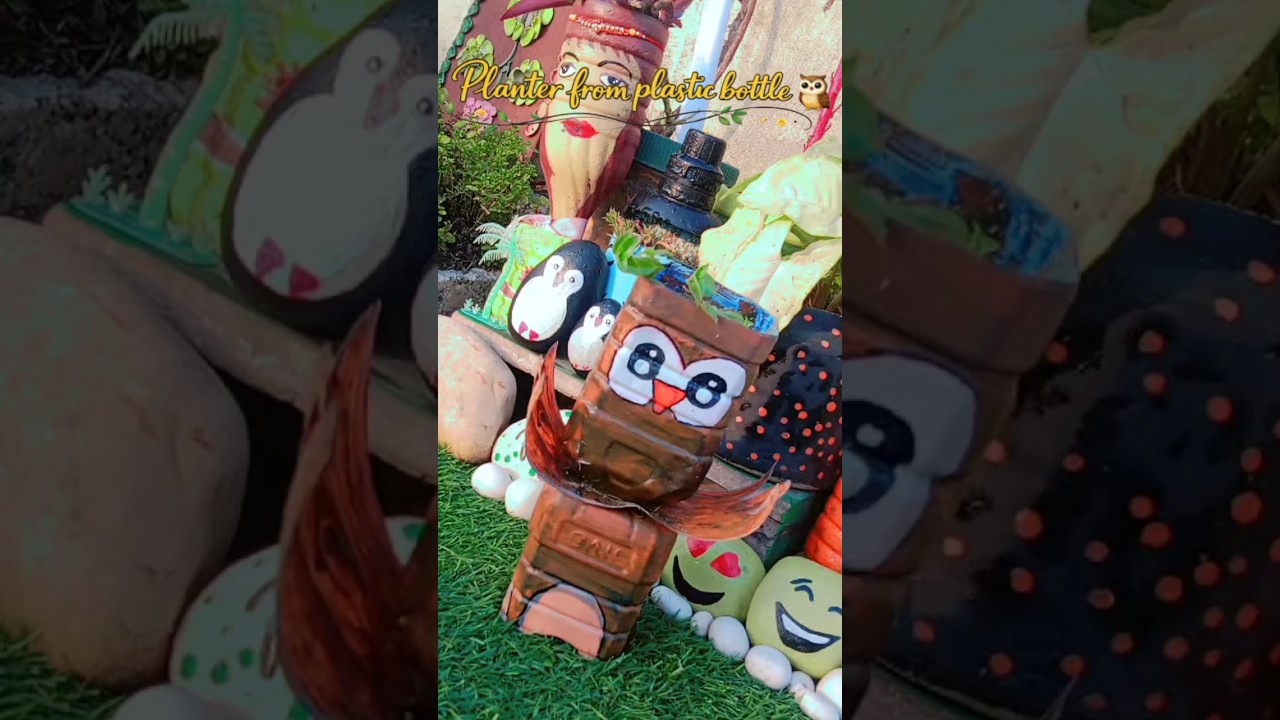 Plastic Bottle Reuse Idea 🦉 | DIY Home Decor