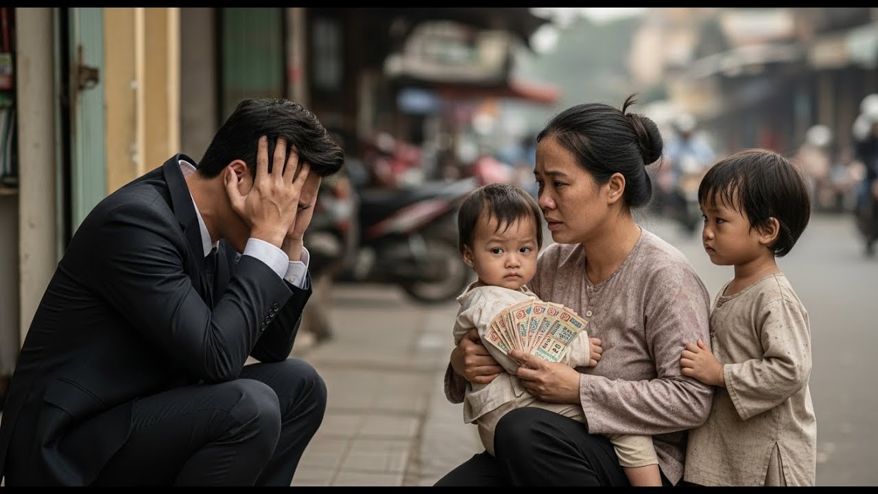 Tỷ Phú Sốc Nặng Khi Phát Hiện Vợ Cũ Cơ Cực Bán Vé Số Cùng Hai Con Song Sinh Giữa Chợ