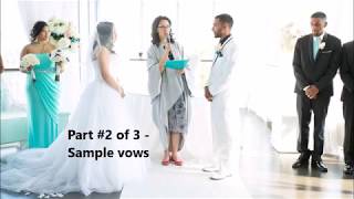 How to write your wedding vows Part 2 of 3 - Sample Vows