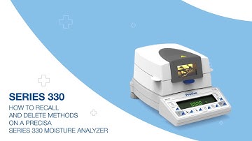 How To Recall And Delete Methods With The Precisa Series 330 XM Moisture Analyzers