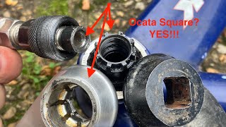 Shimano Octalink Crank Removal Without Special Tool, Just With A Regular Square Crank Removal.