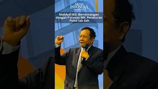 Mahfud Md Bertentangan Dengan Putusan Mk Peraturan Polisi Tak Sah