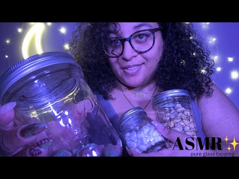 ASMR ~ Pure Glass Tapping ~ no talking, no mouth sounds, just tippy taps😌😴💤