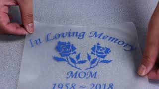 In Loving Memory Vinyl Decal Application Help - Vinyldisorder