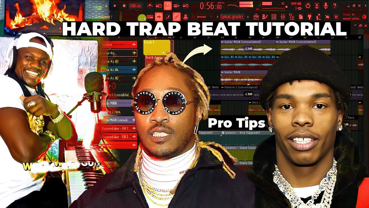 How to MAKE A HARD TRAP BEAT IN FL STUDIO / how to make guitar beats ...