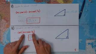 8) cos [ arcsin (1/4) ]