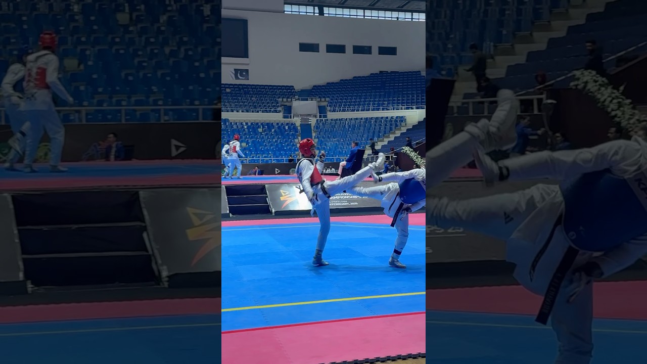 Taekwondo Fight Between Egypt And Pakistan In PSB Islamabad Pakistan 🇵🇰!!