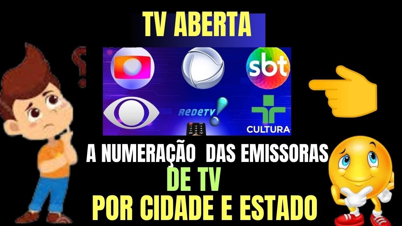 TV ABERTA: CONSULTE A  NUMERAÇÃO DAS EMISSORA DE TV POR  CIDADE E ESTADO 2024