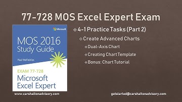 Obj. 4-1 (2/2) Create Advanced Charts 77-728 MOS Excel 2016 Expert Tutorial