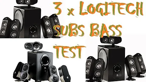 Dual (2x) Logitech X-530 & Logitech G51 - Very nice Bass Test in 4k