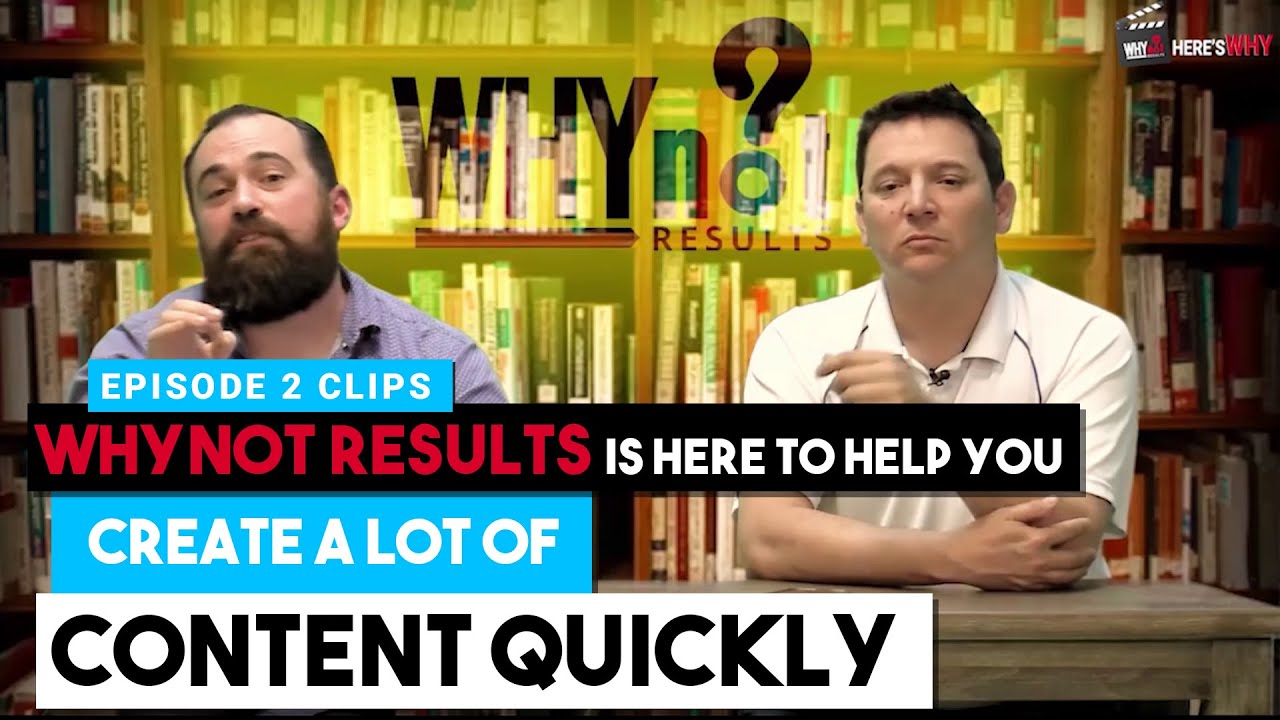 WHYnot results is here to help you create a lot of content quickly