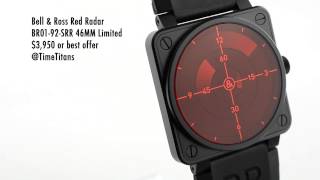 Bell & Ross Red Radar BR-01-SRR Limited Automatic Flight Instrument PVD 46MM