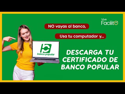 Certificación Bancaria Banco Popular desde computador (2022)