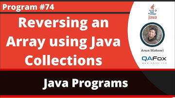 Java program to reverse an Array using Java Collections