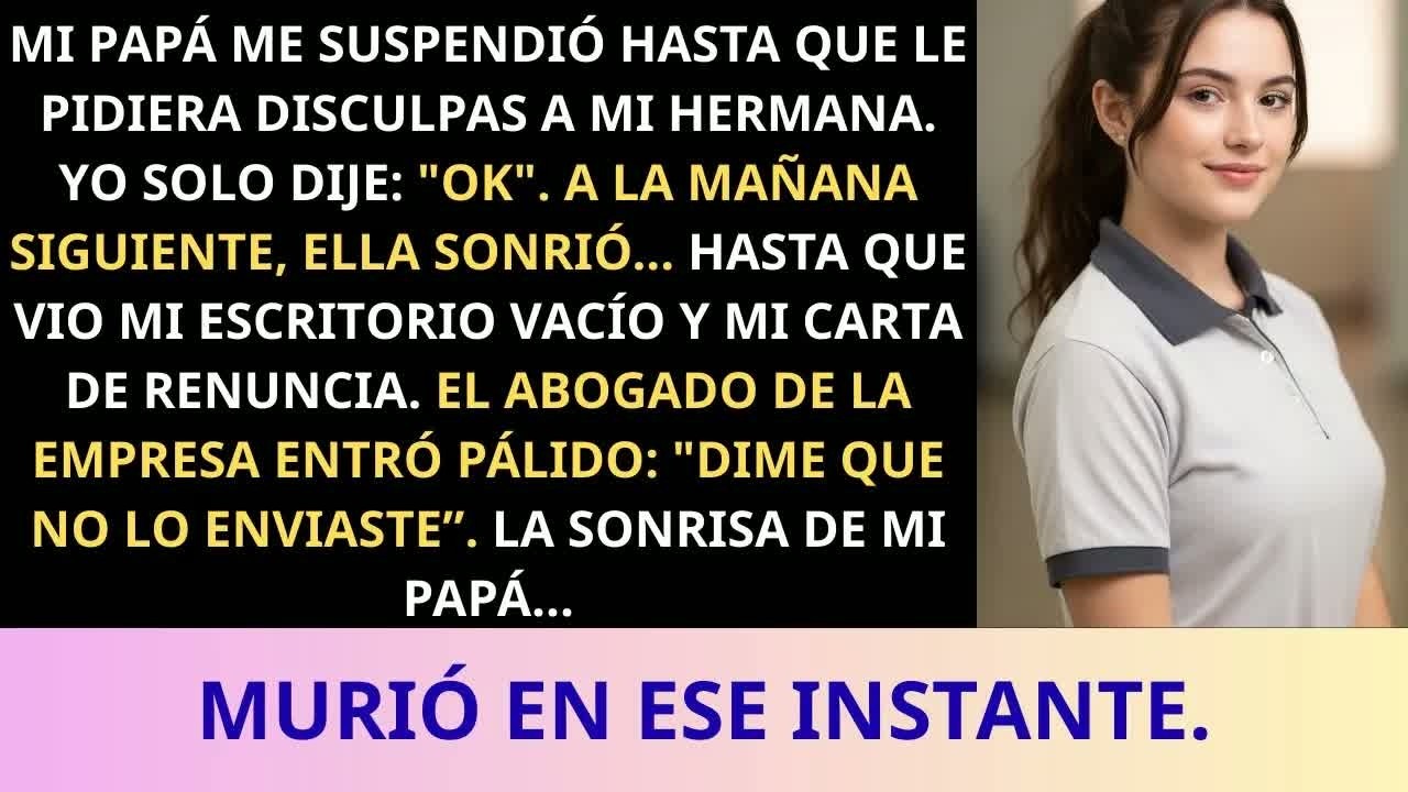 Mi papá me suspendió por no disculparme con mi hermana  Yo solo acepté  Al día siguiente, ella…
