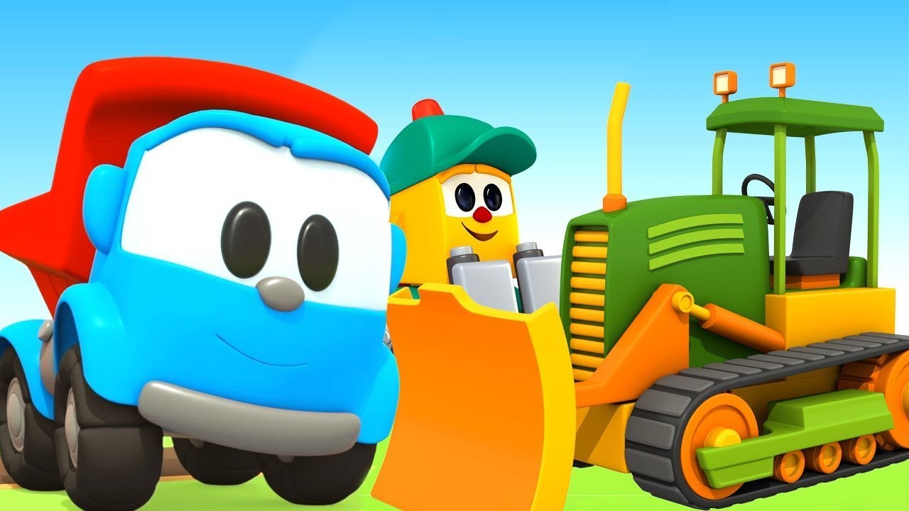 Leo der Lastwagen baut einen Bulldozer. Cartoon für Kinder. - YouTube