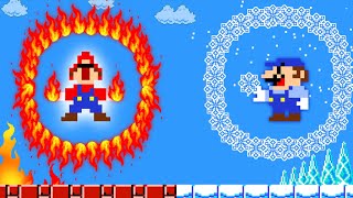 HOT AND COLD BATTLE: Mario Escape vs 999 Hot Flower and 999 Cold Flower | 2TB STORY GAME