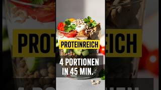 Proteinreiches Meal Prep im Glas 🥗 37g Eiweiß! #Vorkochen #MealPrep #Proteinreich #deutschland