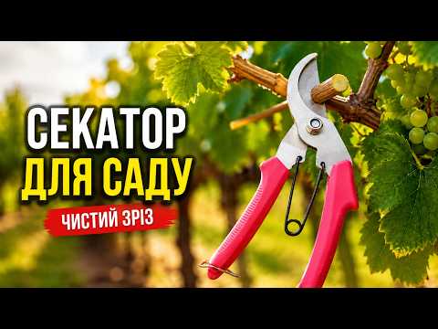 Садовый секатор универсальный профессиональный для веток, кустов, растений., видео 1