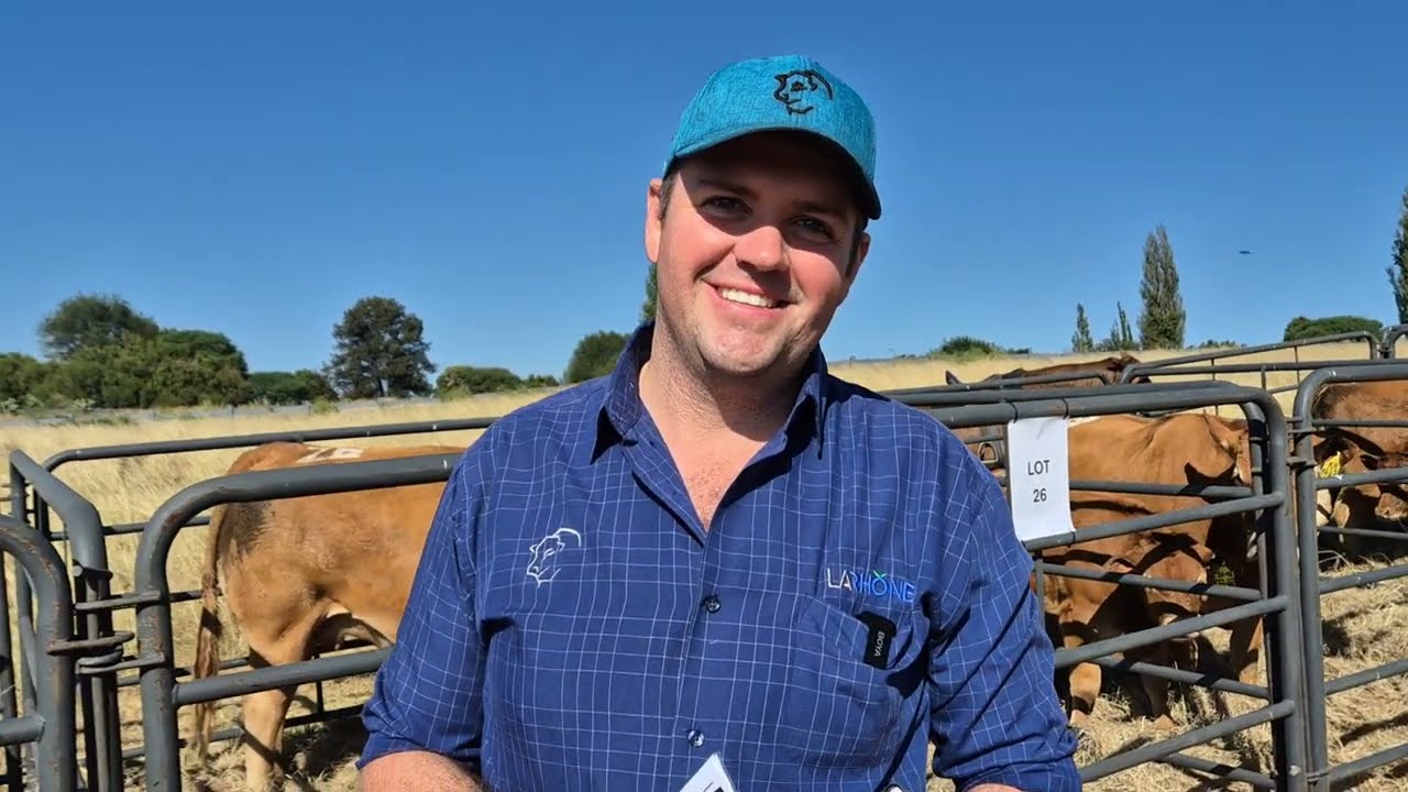 AJ du Toit from La Rhone Limousins at the Devlan Limousins Champagne Auction 2024.