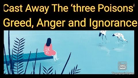 Cast Away The ‘three Poisons’-Greed, anger and ignorance.