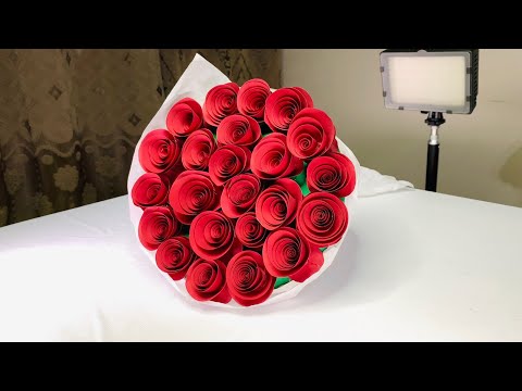 Ramo de Rosas de papel - Bouquetde rosas - manualidades 