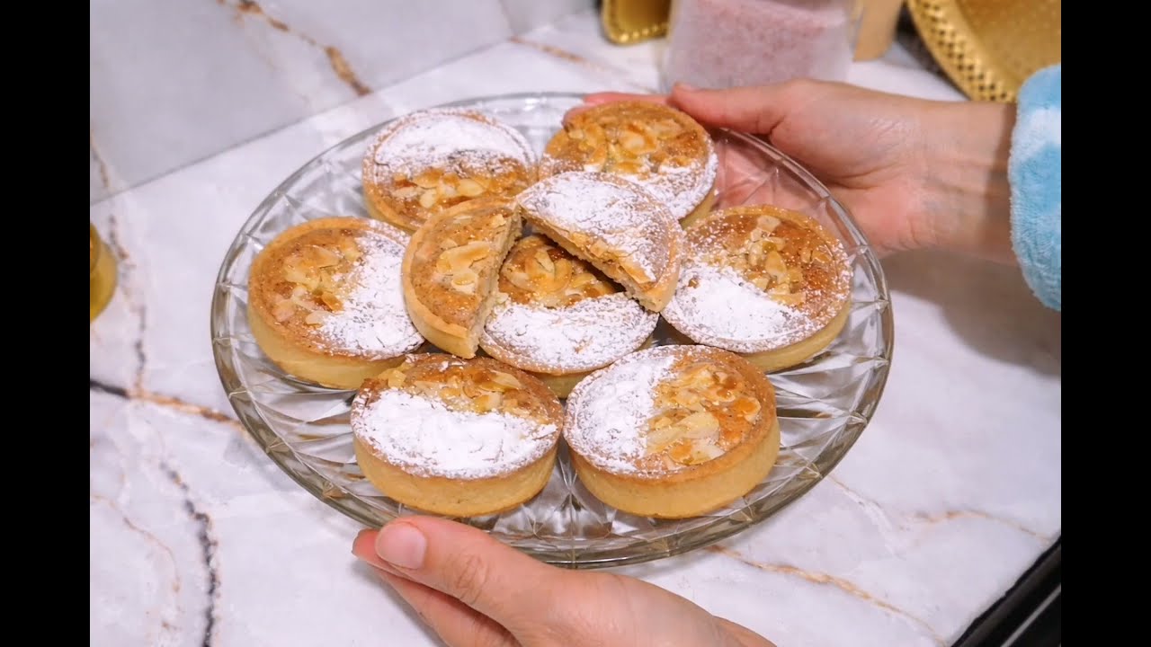 طرطات اللوز الهشيشة والمحشية | وصفة سهلة تذوب في الفم 😍