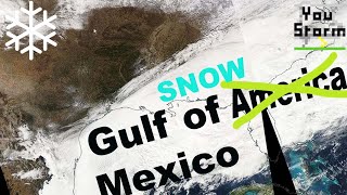 USA snow off the lakes and on the Gulf of Mexico coast