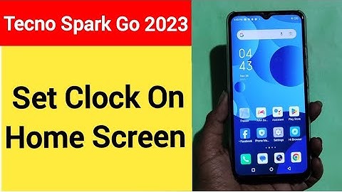 How to set clock on home screen, Tecno Spark Go 2023 me time set kaise karen