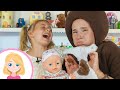 Нянчим малыша - Маленькая Вера и Медведь как мама
