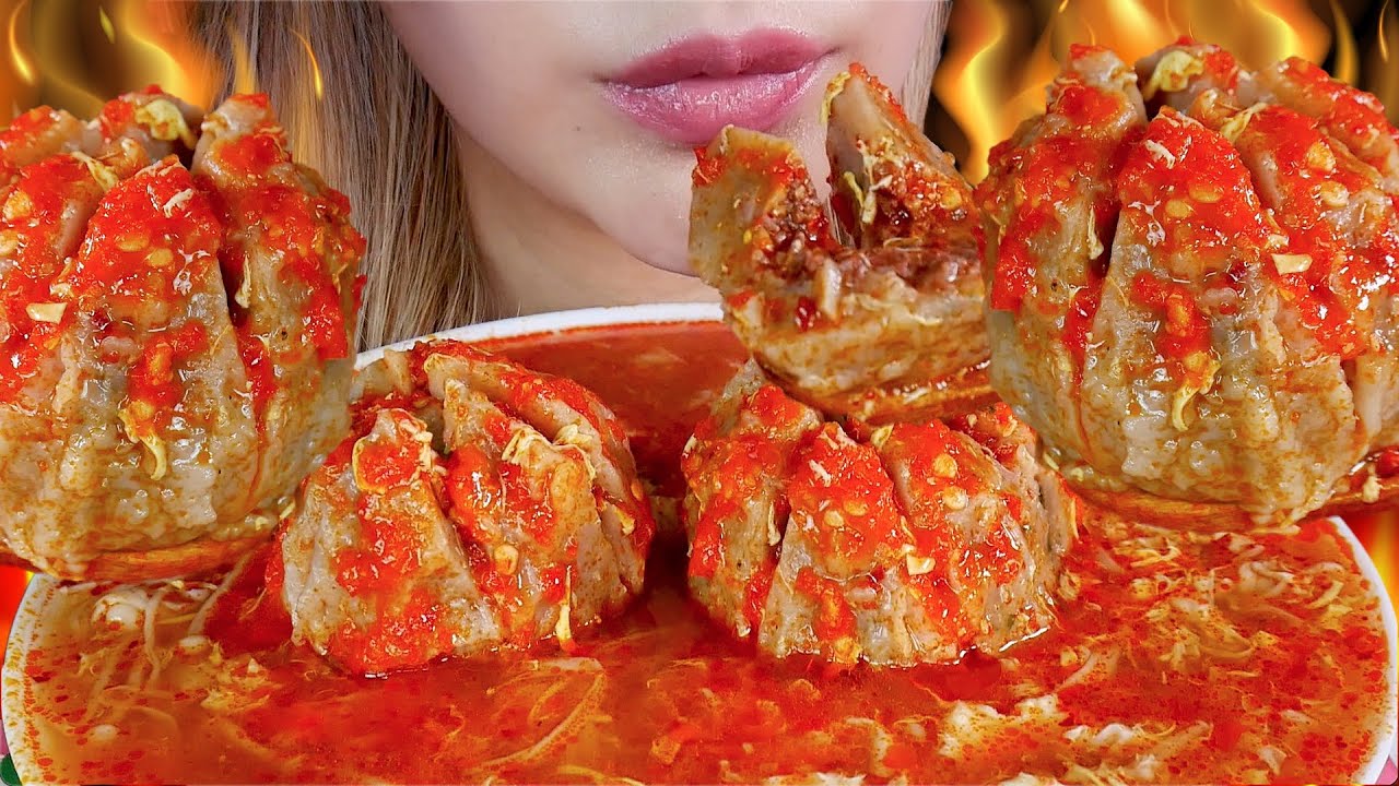 ASMR BAKSO URAT MEKAR JAMUR ENOKI PEDAS SPICY BLOOMING MEATBALL ENOKI MUSHROOMS