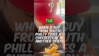 When A Guy From South Philly Has A Cheesesteak In Another State #philade #philadelphia #newyork