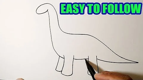 How to draw a brontosaurus dinosaur | EASY WAY