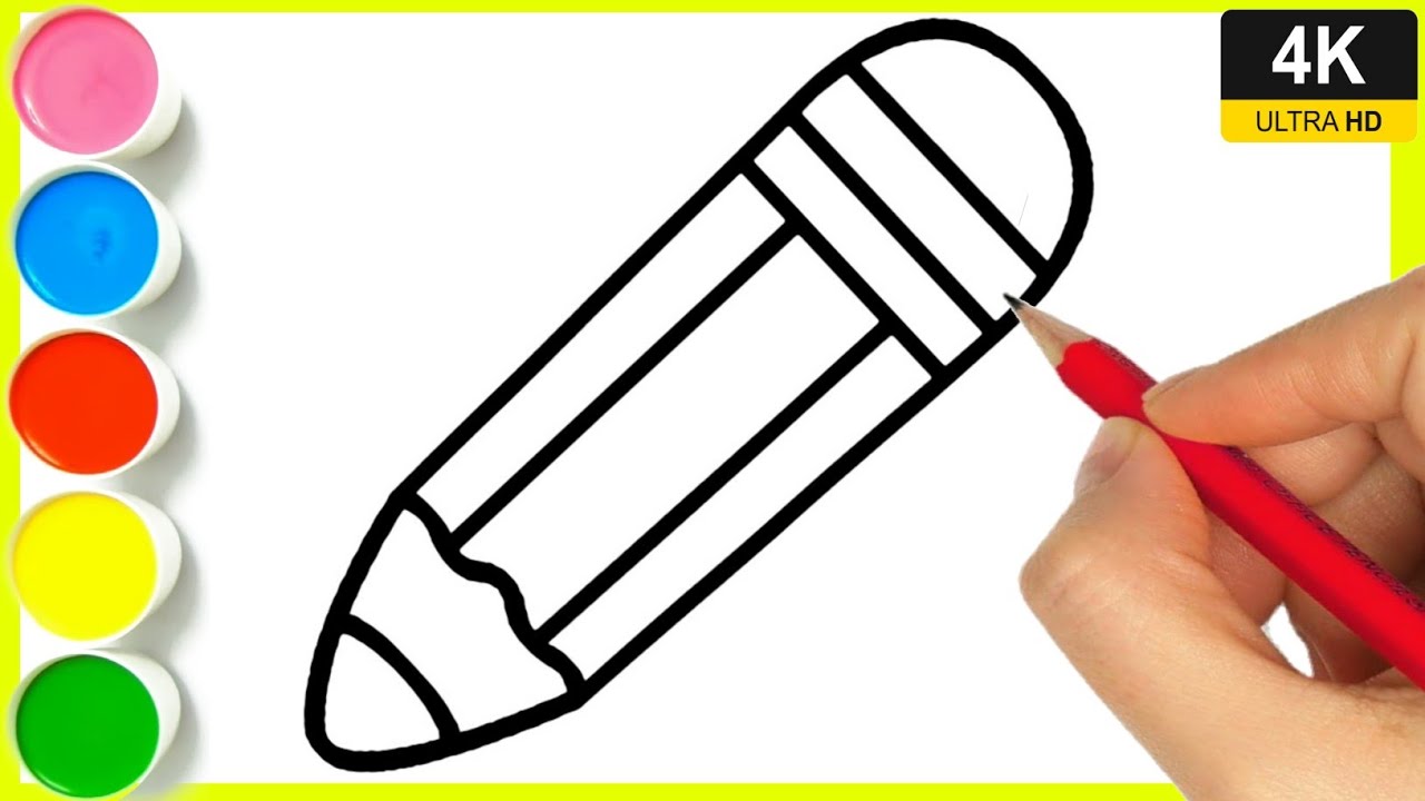 How to draw a pencil || Written pencil drawing easy step by step ...