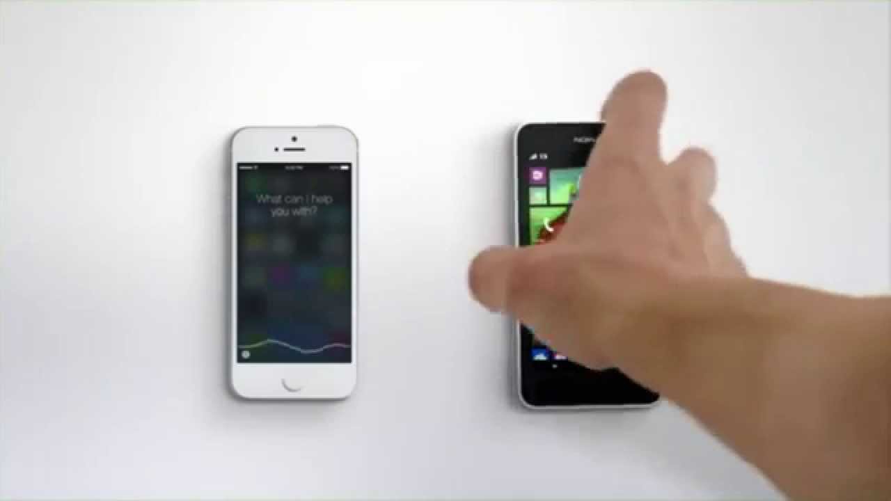 Microsoft New Ad Cortana Vs Siri Windows Phone 81 Youtube 