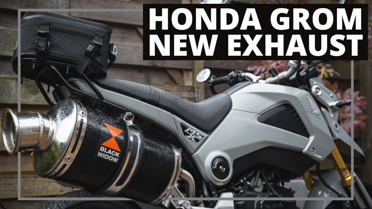Honda Grom Black Widow Exhausts MODS [OG] MSX125 Adventure Build