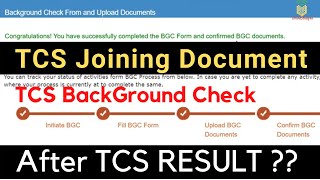 TCS Background Check after TCS Result | TCS Joining Documents | TCS Joining Formalities