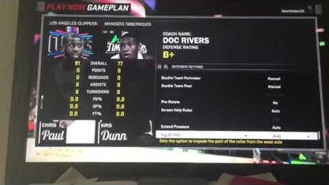 NBA 2K17 defensive settings