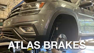 Replacing front pads and rotors on VW Atlas