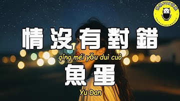 魚蛋 - 情沒有對錯(國語版)【繁體拼音動態歌詞Lyrics】【CC字幕】