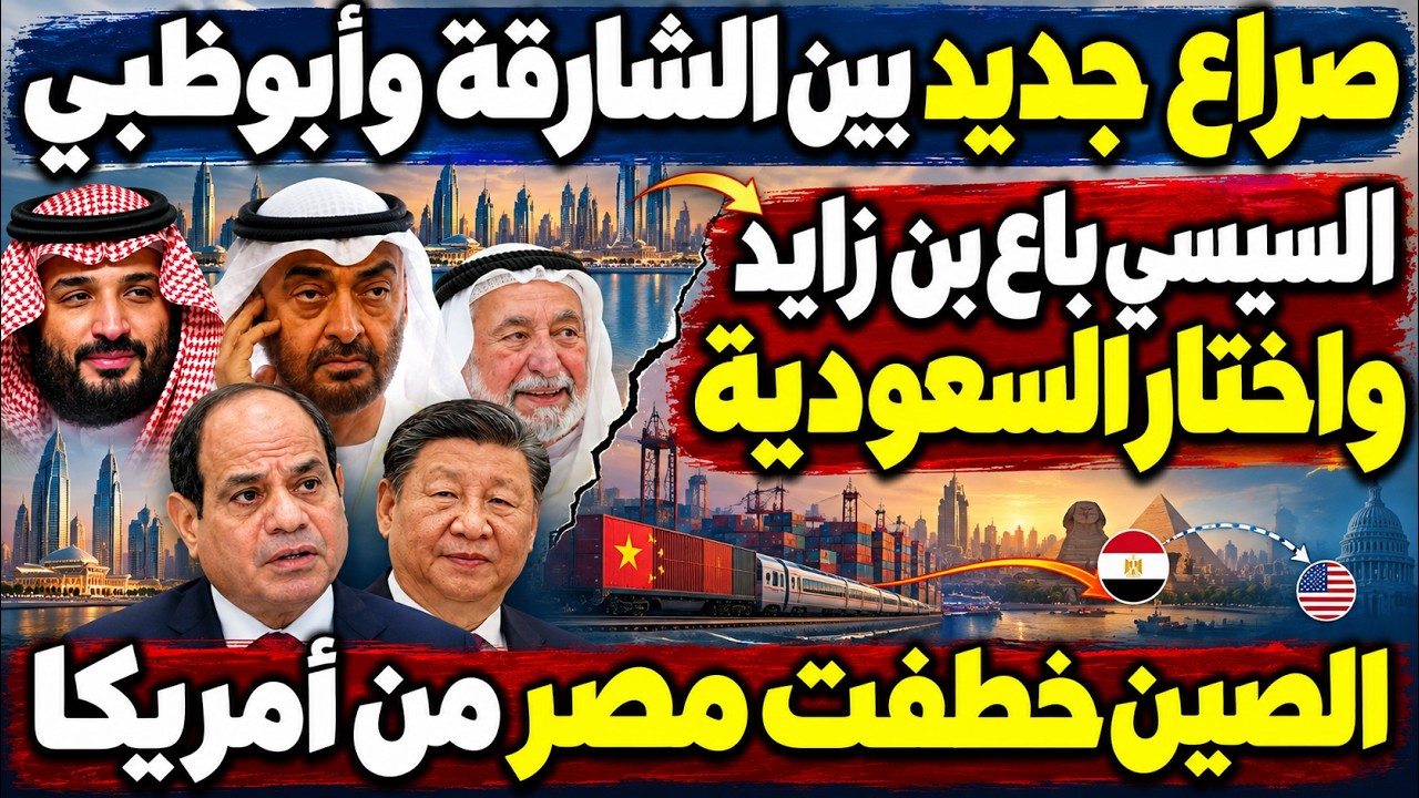 خناقة بين الشارقة وأبوظبي والسيسي ينقلب على الإمارات مفضلا السعودية والصين تخطف مصر من أمريكا