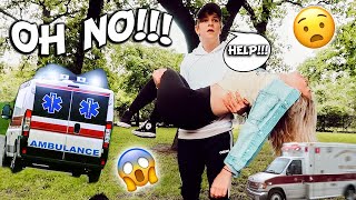 PASSING OUT IN MY BOYFRIENDS ARMS PRANK!!!! *bad idea*