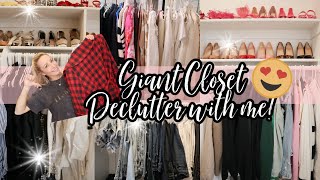 GIANT CLOSET DECLUTTER WITH ME GETTING RID 50% OF MY CLOSET