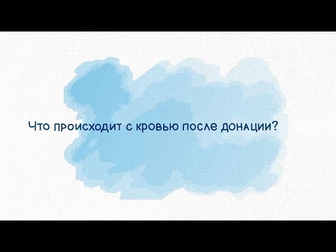 Что происходит с кровью после донации?