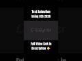 Text Animation Using CSS 2026 | CSS Animation #nizamicoding #css #shorts
