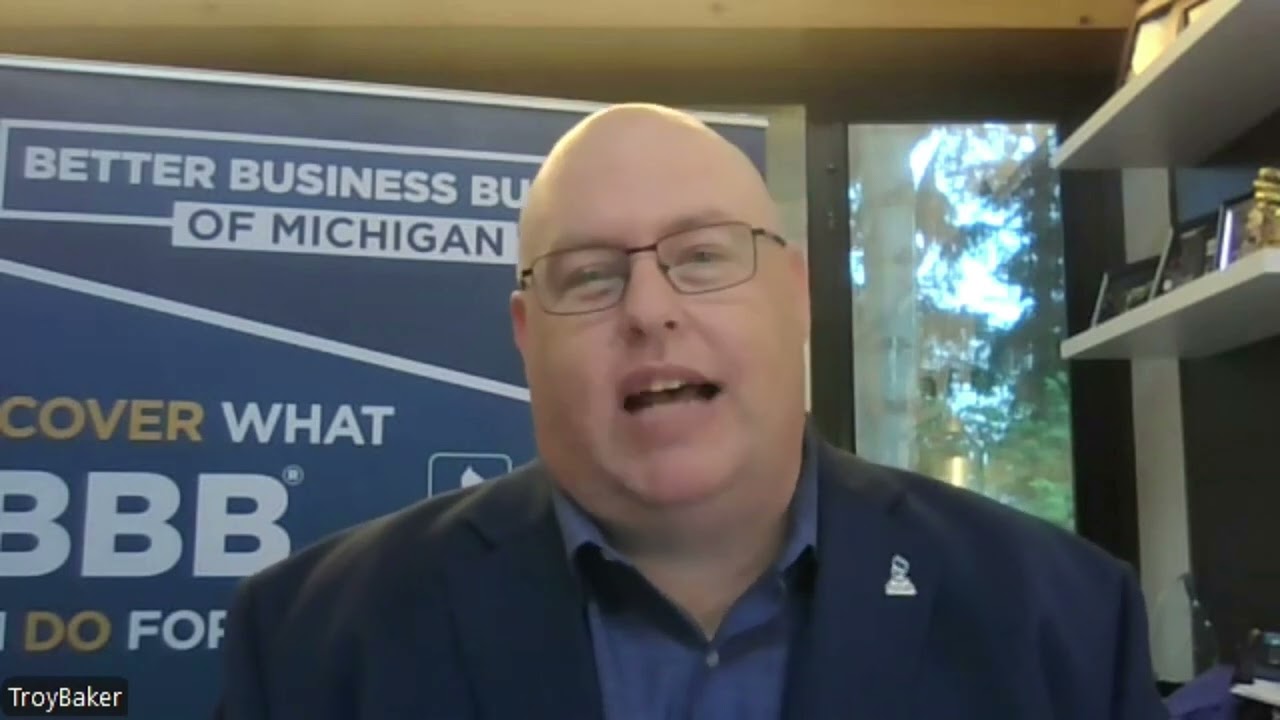 Michigan Business Network | Troy Baker, Better Business Bureau of Michigan -  BBB Trades Scholarship